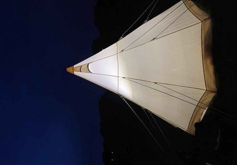 2 Person Tipi Tent With 2 Single Airbeds